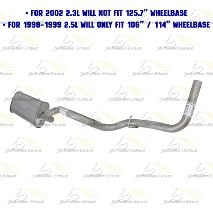 Stainless Steel Muffler Tail Pipe for 2001-2003 Ford Ranger 2.3L | 1998-2001 Ford Ranger 2.5L