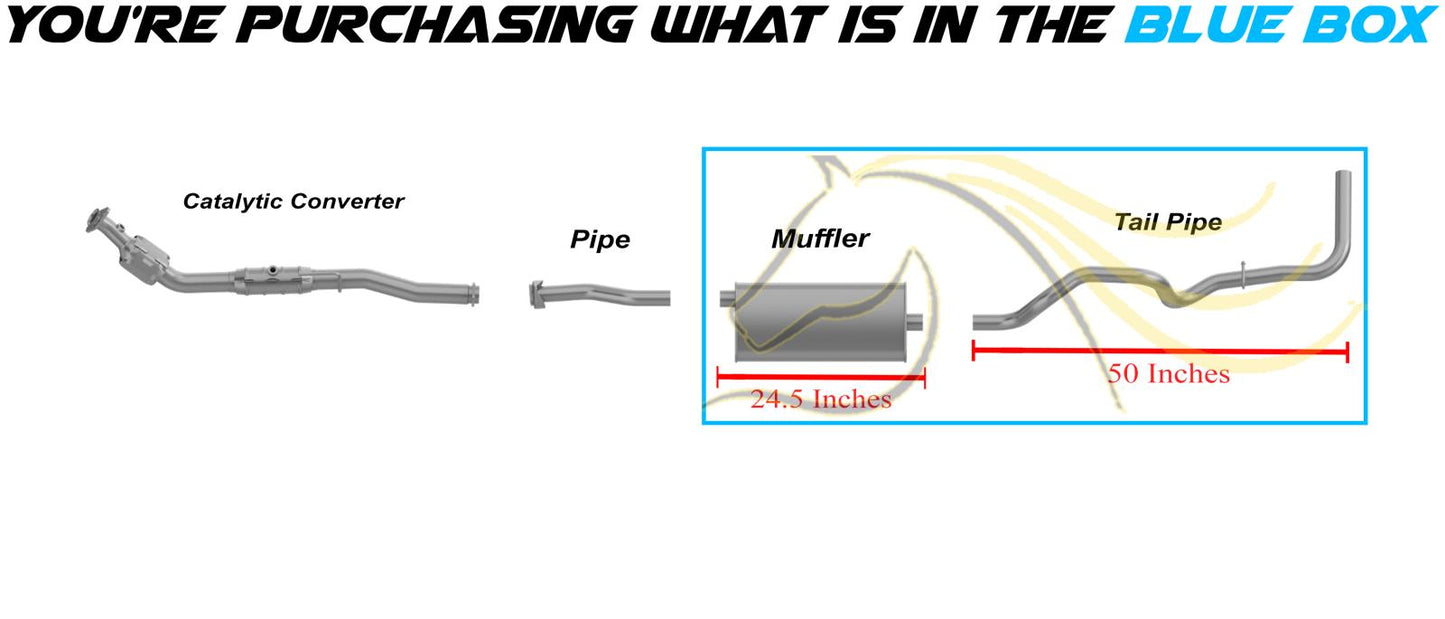 1998-2000 Ford Ranger 3.0L 4.0L Exhaust Muffler Tail Pipe