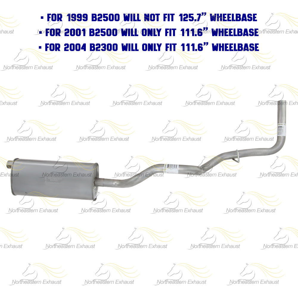 Stainless Steel Muffler Tail Pipe Kit fits: 01-04 B2300 2.3L | 98-01 B2500 2.5L