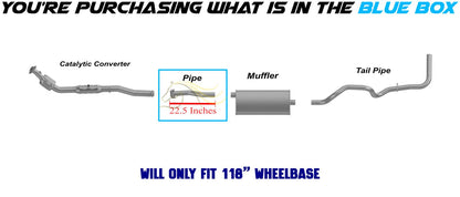 Stainless Steel Exhaust Intermediate Pipe for 1998-2000 Ford Ranger 3.0L 4.0L