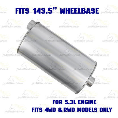 2014-2017 GMC Sierra 1500 4.3L & 5.3L Complete Exhaust System - EPA Approved