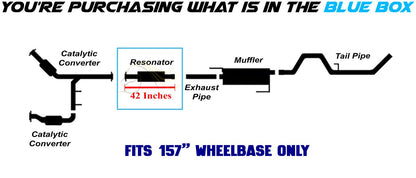 2011-2014 Ford F-150 3.5L/3.7L 157in WB Stainless Steel Exhaust Resonator Pipe
