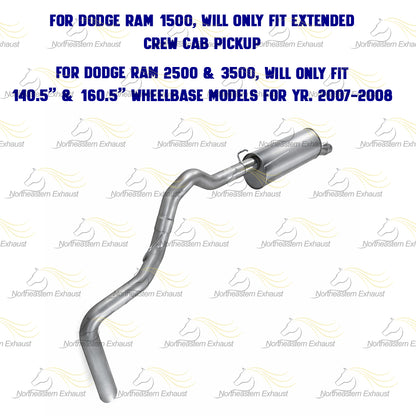 2003-2009 Dodge RAM 1500 2500 3500 Exhaust Muffler w/ Tail Pipe Kit