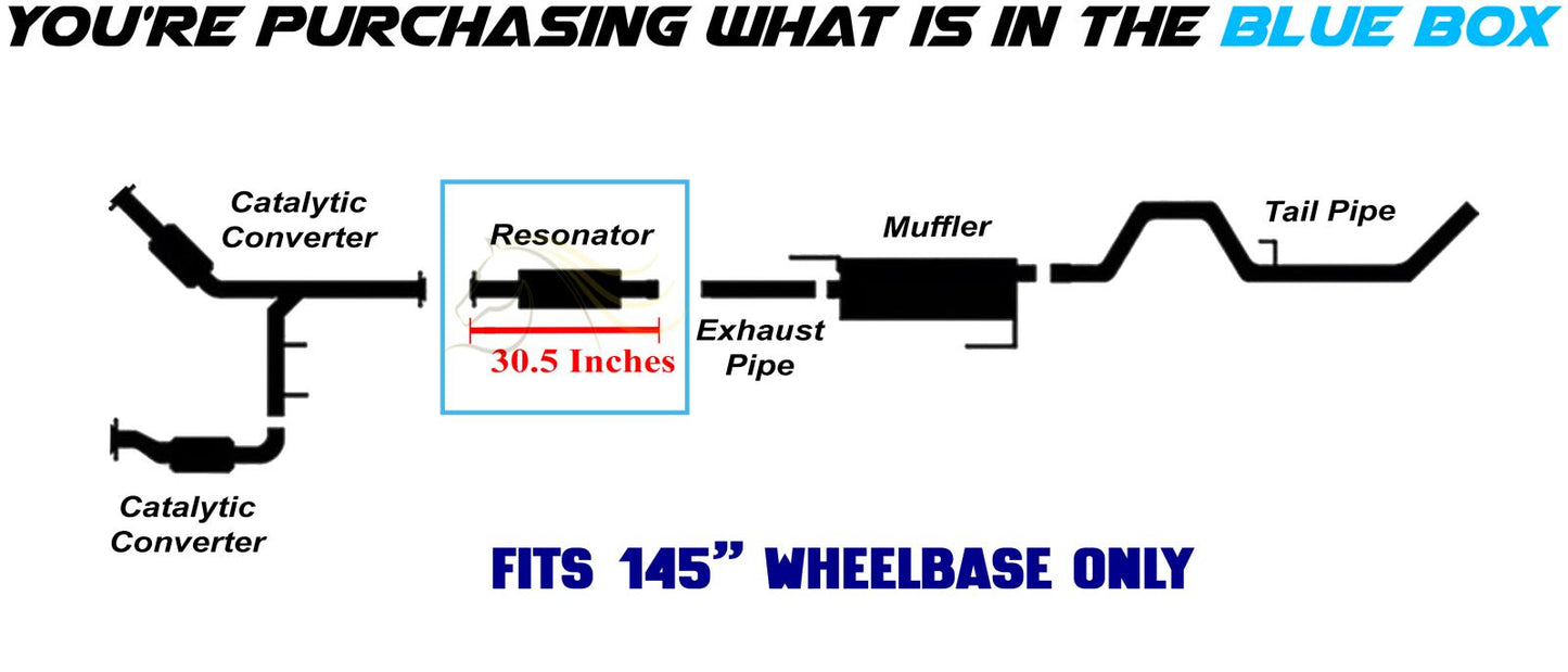 2011-2014 Ford F-150 3.5L/3.7L 145in WB Stainless Steel Exhaust Resonator Pipe