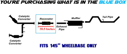 2011-2014 Ford F-150 5.0L/6.2L 145in WB Stainless Steel Exhaust Resonator Pipe