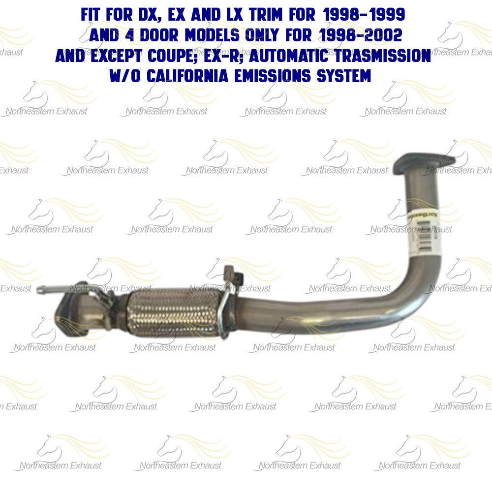 1998-2002 Honda Accord 2.3L Front Pipe, Resonator and Muffler Exhaust