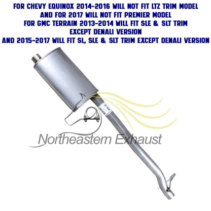 2010-2017 Chevy Equinox 2.4L and 2010-2017 GMC Terrain 2.4L Cat-back Exhaust System