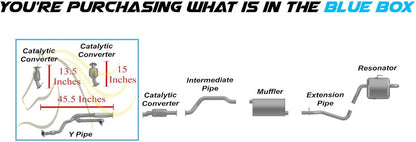 2009-2017 Chevy Traverse 3.6L Exhaust Catalytic Converters and Y Pipe