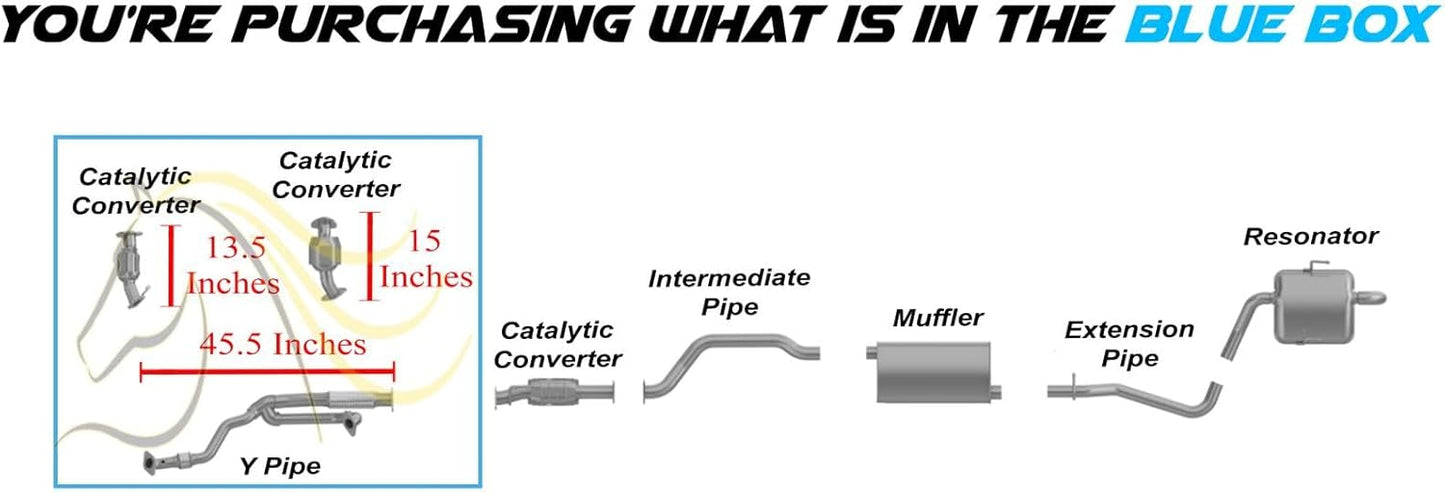 2009-2010 Saturn Outlook 3.6L Exhaust Catalytic Converters and Y Pipe