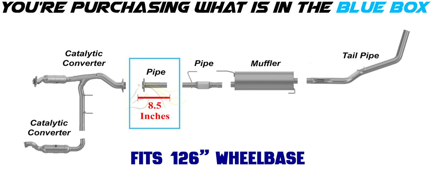 2011-2014 Ford F-150 3.5L/3.7L 126in WB Stainless Steel Exhaust Pipe