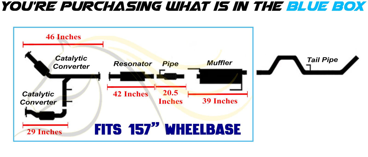 2011-2014 Ford F-150 3.5L 157in WB Pair of Exhaust Catalytic w/ Resonator Flex Pipes & Muffler Kit - EPA Approved