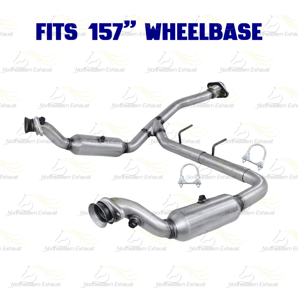 2011-2014 Ford F-150 3.5L 157in WB Pair of Exhaust Catalytic Converter & Resonator Kit - EPA Approved