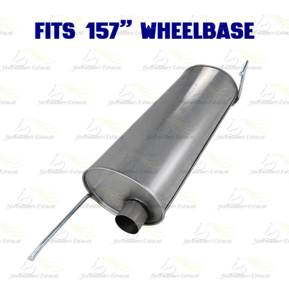 2011-2014 Ford F-150 3.7L 157in WB Stainless Steel Exhaust Resonator & Flex Pipe w/ Muffler Kit