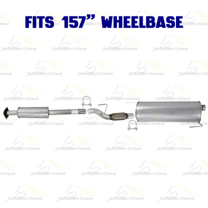 2011-2014 Ford F-150 3.7L 157in WB Stainless Steel Exhaust Resonator & Flex Pipe w/ Muffler Kit