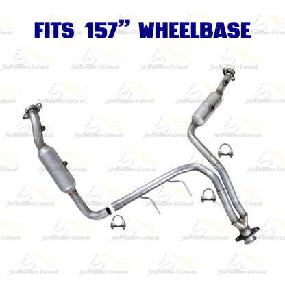 2011-2014 Ford F-150 3.7L 157in WB Pair of Exhaust Catalytic Resonator & Flex Pipe Kit - EPA-Approved