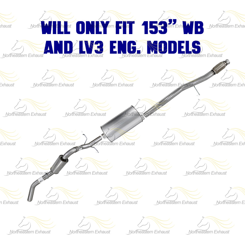2014-2018 GMC Sierra 1500 4.3L LV3 153in WB Stainless Steel Cat-Back Exhaust System