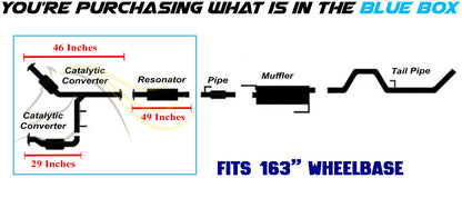 2011-2014 Ford F-150 3.5L 163in WB Passenger & Driver Side Exhaust Catalytic & Resonator Kit - EPA Approved