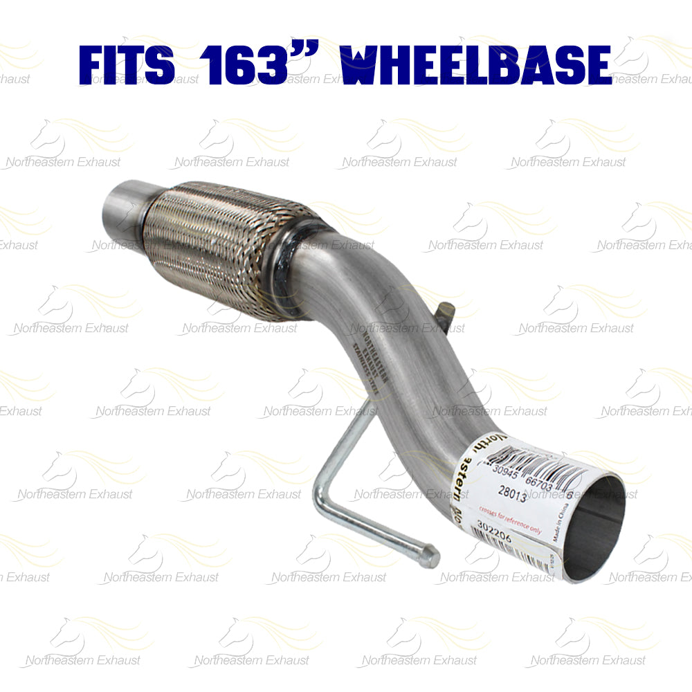 2011-2014 Ford F-150 3.7L 163in WB Stainless Steel Exhaust Resonator and Flex Pipe Kit