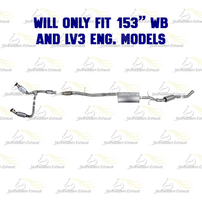 2014-2018 GMC Sierra 1500 4.3L 153in WB Stainless Steel Complete Exhaust System Kit