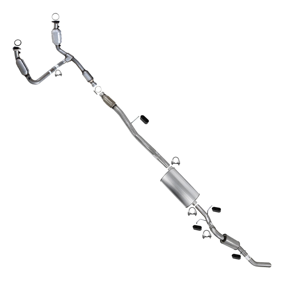 Stainless Steel Complete Exhaust System for 2014-2018 GMC Sierra 5.3L | 2014-2018 Chevy Silverado 1500 5.3L | 153in WB