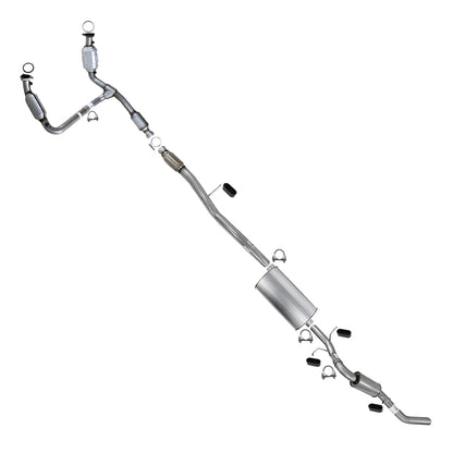 Stainless Steel Complete Exhaust System for 2014-2018 GMC Sierra 5.3L | 2014-2018 Chevy Silverado 1500 5.3L | 153in WB