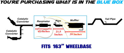 2011-2014 Ford F-150 3.7L 163in WB Stainless Steel Resonator Flex Pipe & Muffler Kit