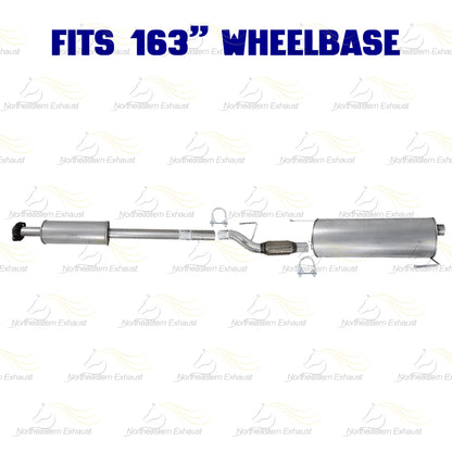 2011-2014 Ford F-150 3.7L 163in WB Stainless Steel Resonator Flex Pipe & Muffler Kit