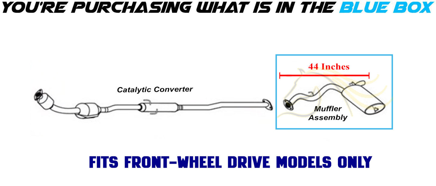2009-2010 Pontiac Vibe 2.4L FWD Stainless Steel Exhaust Muffler Assembly