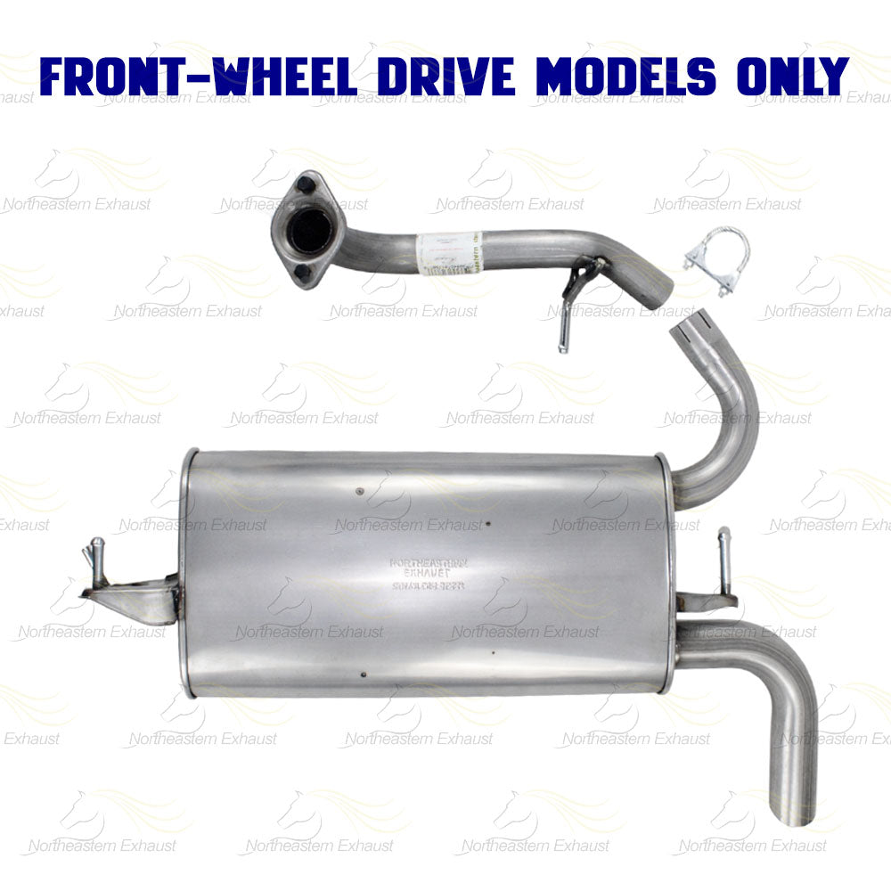 2009-2010 Pontiac Vibe 2.4L FWD Stainless Steel Exhaust Muffler Assembly