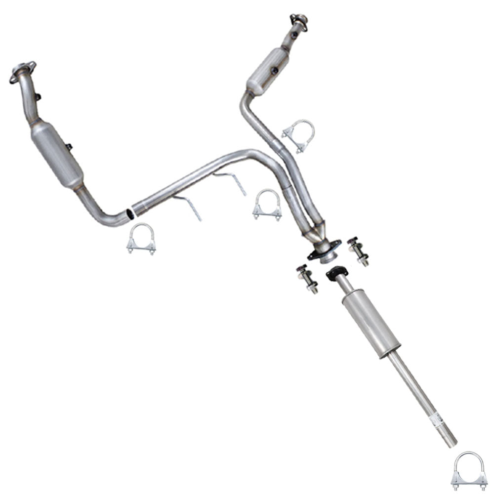 2011-2014 Ford F-150 3.7L 163in WB Pair of Exhaust Catalytic with Resonator Kit - EPA-Approved