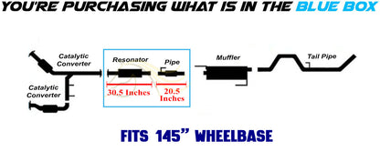 2011-2014 Ford F-150 3.5L 145in WB Stainless Steel Exhaust Resonator & Flex Pipe