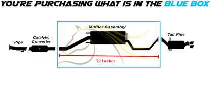 2013-2016 Hyundai Santa Fe Sport 2.0L Stainless Steel Exhaust Muffler Assembly