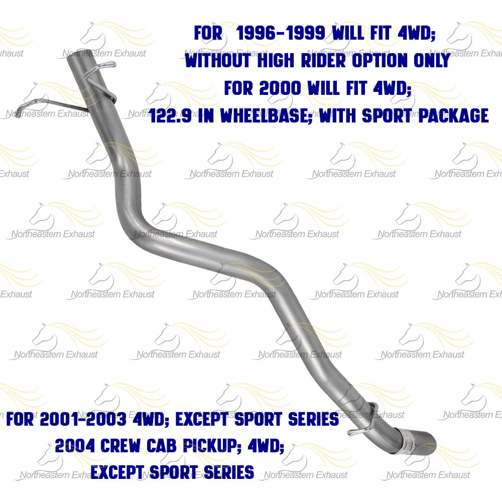1996-2004 Chevrolet S10 4.3L 4WD Stainless Steel Exhaust Tail Pipe