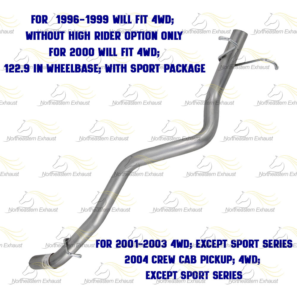 1996-2004 Chevrolet S10 4.3L 4WD Stainless Steel Exhaust Tail Pipe