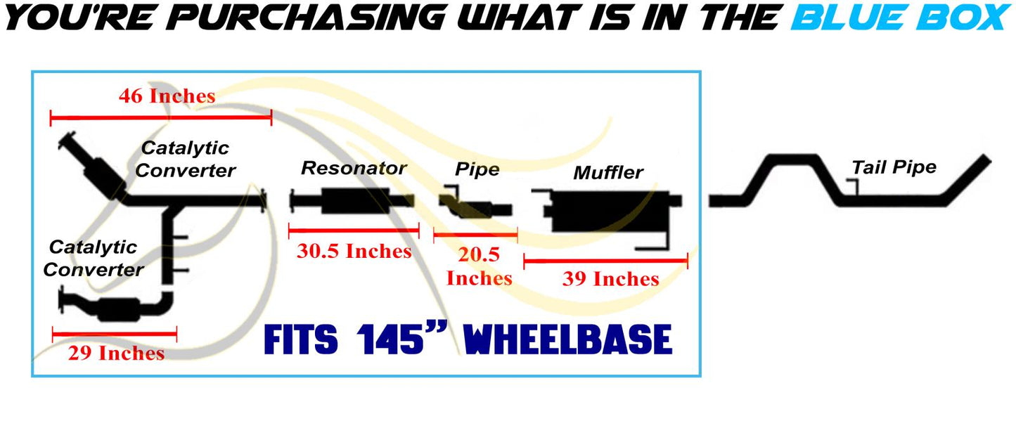2011-2014 Ford F-150 3.5L 145in WB Pair of Exhaust Catalytic Resonator w/ Flex Pipe & Muffler Kit - EPA Approved