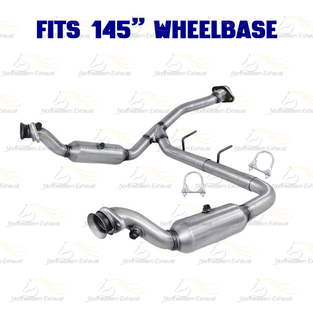 2011-2014 Ford F-150 3.5L 145in WB Pair of Exhaust Catalytic Resonator w/ Flex Pipe & Muffler Kit - EPA Approved