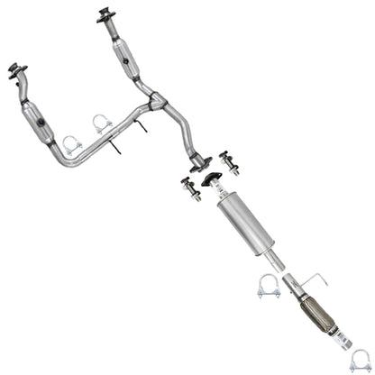 2011-2014 Ford F-150 3.5L 145in WB Pair of Exhaust Catalytic & Resonator w/ Flex Pipe Kit - EPA Approved