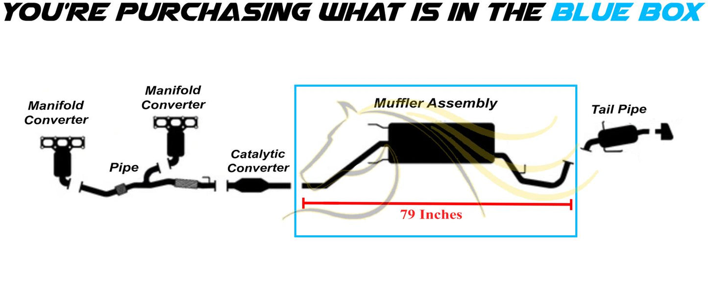 2014-2015 Kia Sorento 3.3L Stainless Steel Exhaust Muffler Assembly
