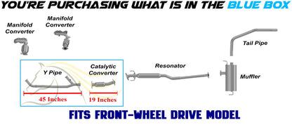 2011-2016 Toyota Sienna 3.5L F.W.D Exhaust Rear Catalytic w/ Y Pipe Kit - EPA Approved