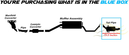 2013-2018 Hyundai Santa Fe Sport 2.4L Exhaust Tail Pipe w/Hanger - Stainless Steel