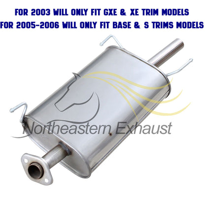 2000-2006 Nissan Sentra 1.8L Rear Exhaust Muffler Stainless Steel
