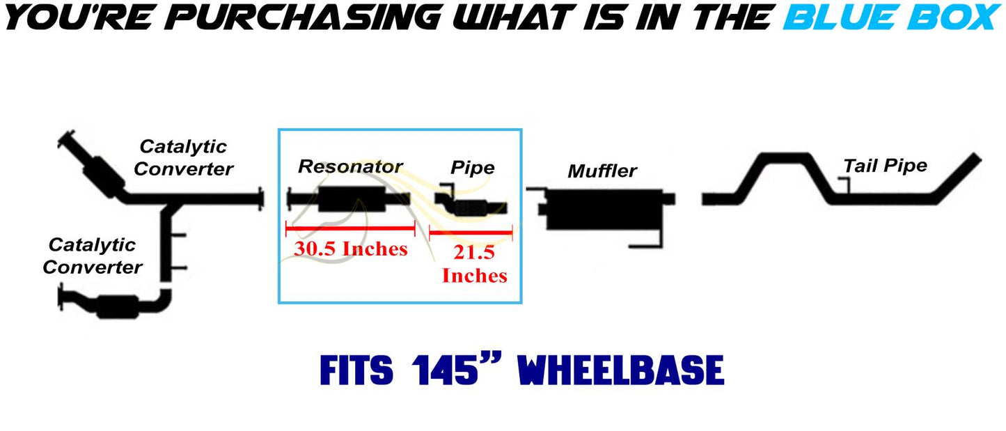 2011-2014 Ford F-150 3.7L 145in WB Stainless Steel Exhaust Resonator and Flex Pipe Kit
