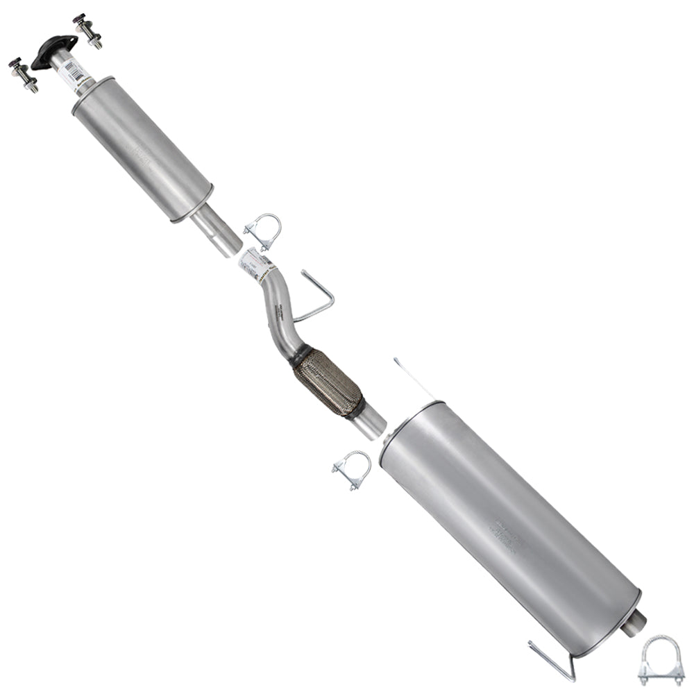 2011-2014 Ford F-150 3.7L 145in WB Stainless Steel Exhaust Resonator & Flex Pipe w/ Muffler Kit