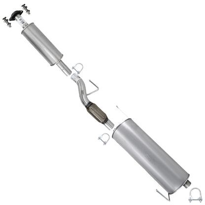 2011-2014 Ford F-150 3.7L 145in WB Stainless Steel Exhaust Resonator & Flex Pipe w/ Muffler Kit