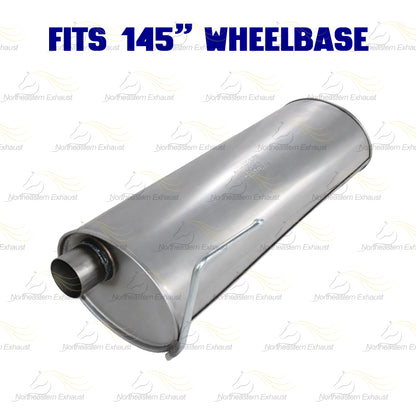 2011-2014 Ford F-150 3.7L 145in WB Stainless Steel Exhaust Resonator & Flex Pipe w/ Muffler Kit
