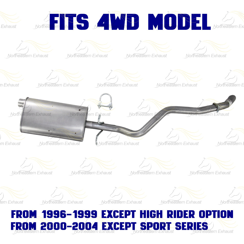 1996–2004 GMC Sonoma 4.3L 4WD Exhaust Muffler with Tail Pipe System Kit