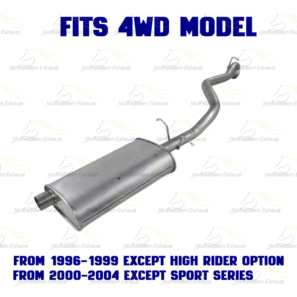 1996–2004 GMC Sonoma 4.3L 4WD Exhaust Muffler and Tail Pipe w/ Hangers System Kit