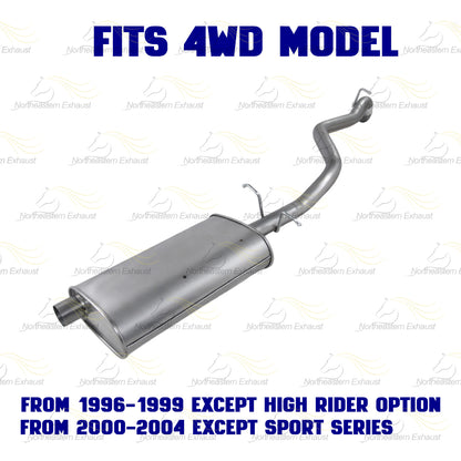 1996–2004 GMC Sonoma 4.3L 4WD Exhaust Muffler and Tail Pipe w/ Hangers System Kit