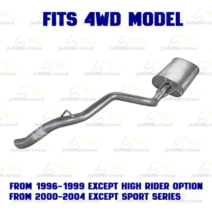 1996–2004 GMC Sonoma 4.3L 4WD Exhaust Muffler and Tail Pipe w/ Hangers System Kit
