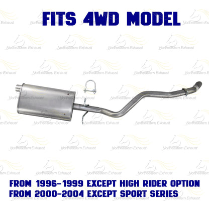 1996–2004 GMC Sonoma 4.3L 4WD Exhaust Muffler and Tail Pipe w/ Hangers System Kit